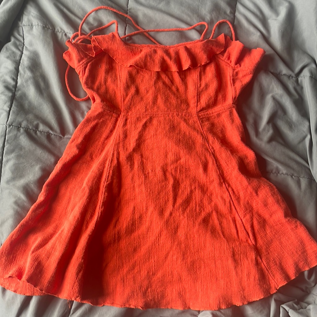 Free People Orange Mini Dress